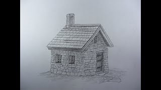 How To Draw A Stone House [upl. by Latsyk]