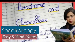 spectroscopy chromophore amp Auxochrome in hindi Msc chemistry lectures spectroscopy Bsc uv [upl. by Pinkerton]