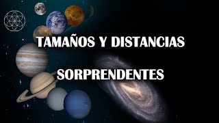 Tamaños y distancias reales entre Planetas del Sistema Solar [upl. by Goles893]