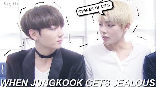 When Jungkook Gets Protective And Jealous vkookkookvtaekook [upl. by Jadd]