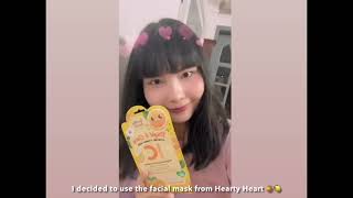 Bright amp Glowy Orange Vitamin Mask from Hearty Heart 🍊🧡✨ youtuber minivlog facemask skincare [upl. by Adnofal]