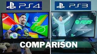 eFootball 2025 PS4 VS FC 25 PS3  Detail Comparison [upl. by Irmine]