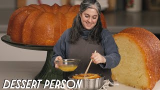 How To Make Moist amp Delicious Lemon Bundt Cake with Claire Saffitz  Dessert Person [upl. by Arahat]