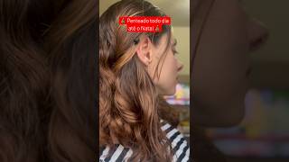 Penteado simples e fácil para as festas de fim de ano  cabelo ondulado [upl. by Odlo]