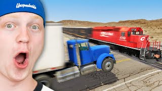 200MPH TRAIN vs 18 WHEELER TRUCK [upl. by Jaycee]