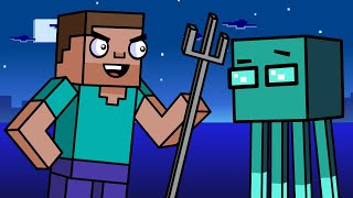 GLOW SQUIDS  Minecraft Animation Block Squad [upl. by Imorej]