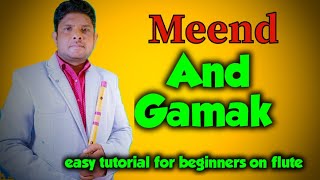 Meend and Gamak tutorial on flute bansuri mein Meend and Gamak bajana sikhen [upl. by Anirok466]