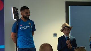 Watch Children take over Virat Kohlis press meet ahead of England match [upl. by Ginni2]