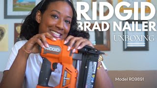 Ridgid 18 Gauge Brad Nailer Unboxing [upl. by Dukey894]