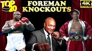 TOP 20 George Foreman Best Knockouts  The Biggest Puncher Highlights Full HD [upl. by Nner]