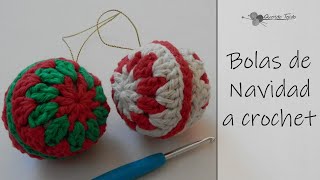 Bolas de Navidad a crochet  Christmas Ball ENGLISH SUB [upl. by Furiya]