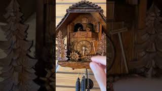 Black forest chalet cuckoo clock with dancing squirrels  THE CUCKOO HAUS  SINGAPORE [upl. by Siron]