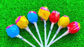 🍭 Learn Colors with Lollipops and Sweets Yummy Rainbow Lollipops ASMR [upl. by Durrace505]