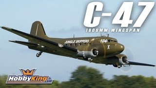 HobbyKing 1600mm C47 amp DC3 PNF  Product Video [upl. by Aikyn]