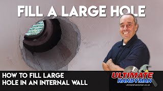 how to fill large hole in an internal wall [upl. by Sparky867]