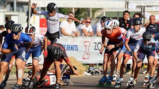 Speedskating Crashes  WSC2023  Italy [upl. by Eenyaj]