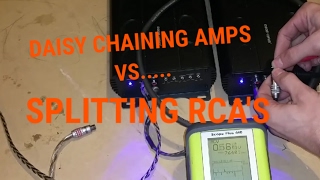 HOW TO  Daisy Chain Amps VS Splitting RCAS To Run Multiple Amplifiers [upl. by Hyacinth]