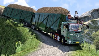 Overloaded Trailer  the most dangerous road  Euro Truck Simulator 2 [upl. by Llertal2]