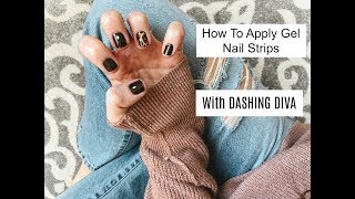 How To Apply Gel Nail Strips With Dashing Diva [upl. by Sasnett]