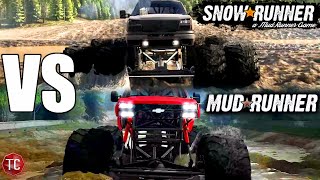 SnowRunner VS MudRunner Which is Better For Mudding [upl. by Inoj]