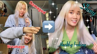 How To Take Care Of Extremely Bleach Damaged Hair Tips amp tricks [upl. by Lorou]