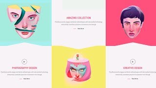 Creative Service Section in HTML amp CSS 3  Web Design [upl. by Aierdna]