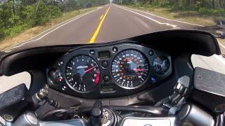 2005 hayabusa top speed run Go pro hero 2 [upl. by Repmek]