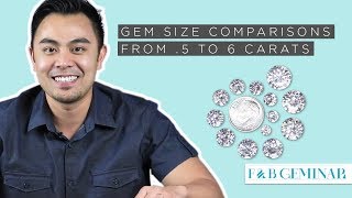 Gem Size Comparisons from 5 to 6 Carats [upl. by Schlosser604]