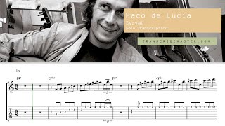 Zyryab  Paco de Lucia solo transcription [upl. by Banks]