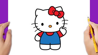 How to draw Hello Kitty easy [upl. by Acassej]