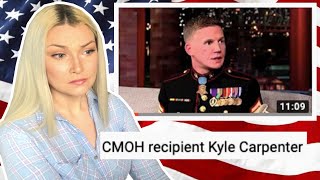 New Zealand Girl Reacts to Kyle Carpenter  Medal of Honor Recipient [upl. by Norvall]