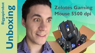 Zelotes Mouse Gaming 5500 dpi  Unboxing Español [upl. by Enyal243]