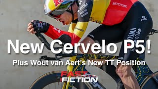 New Cervelo P5 plus Wout van Aerts TT Position Analyzed [upl. by Airdnaxila]