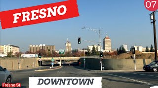 FRESNO CALIFORNIA driving downtown [upl. by Gibbons]