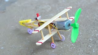 How to make Aeroplane with DC motor   wooden plane [upl. by Li]