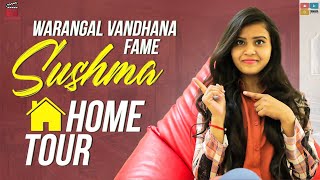 Warangal Vandhana Fame Sushma Home Tour T talks  E3 Studios  Tamada Media [upl. by Schwejda]