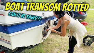 DIY Fixing Boat Transom  Boat Restoration Part 11 [upl. by Autumn]