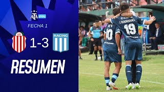 Barracas Central 1 vs 3 Racing  TorneoApertura2025  Resumen  Fecha 1 [upl. by Suolhcin]