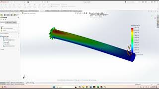 Fatigue Analysis using Solidworks  A simple example of a cantilevered rod in fatigue [upl. by Marris]