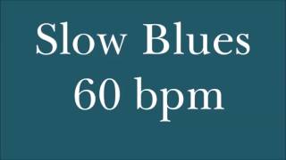 Drum Loop for Practice Slow Blues 60 Bpm [upl. by Natie]