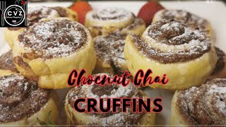 The EASIEST Chocnut Chai Cruffins Recipe EVER [upl. by Celin523]