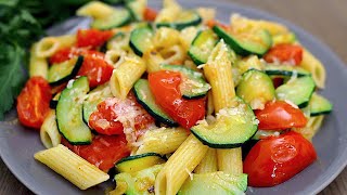 Ein einfaches und köstliches Abendessen Pasta mit Zucchini und Tomaten [upl. by Geri413]