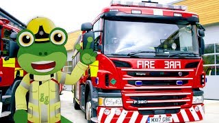 Fire Truck  Geckos Real Vehicles  Trucks For Kids  Learning Videos For Toddlers  Firefighters [upl. by Einafats]