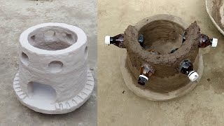 clay stovedifferent style mitti ka chulhaPrimitive SkillsPrimitive Technology Matti ka Chulha [upl. by Theda]