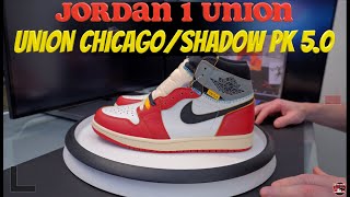 Jordan 1 Union x Chicago Shadow PK 50 – The Best Rep Yet This is a Godkiller of a rep [upl. by Auohs]