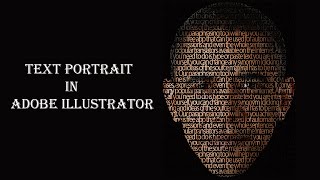 Text Portrait Effect Illustrator Tutorial  Adobe Illustrator Tutorials [upl. by Addam]