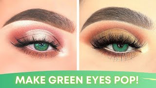 Eyeshadow For Green Eyes 💚  Eye Makeup Compilation 2021 [upl. by Windy661]