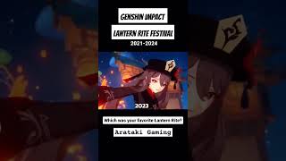 lantern Rite Festival 20222024 Genshin impact  lanternrite genshinimpact [upl. by Anitnatsnok]