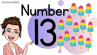 NUMBER 13  TEACHLEARN THE NUMBER THIRTEEN  Introduction and Revision [upl. by Cowen]