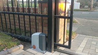 Electric sliding gate motor installation [upl. by Harneen203]